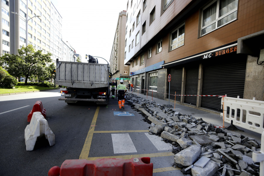 La ronda peatonal de A Coruña gana espacio y ya se acerca a la Sagrada Familia
