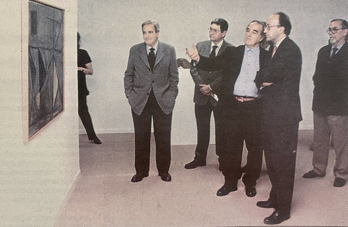 Valeriano Bozal explica una muestra del Museo de Uniu00f3n Fenosa Macuf 1998
