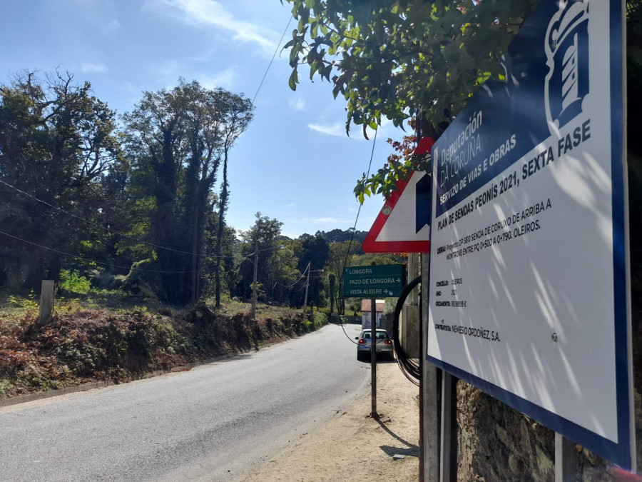 Oleiros denuncia una nueva paralización en la obra de la vía de Santa Cruz a Montrove