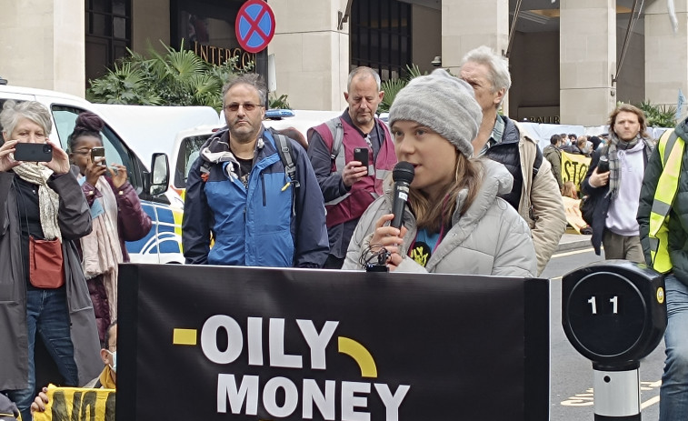 Detenida la activista Greta Thunberg en una protesta en Londres