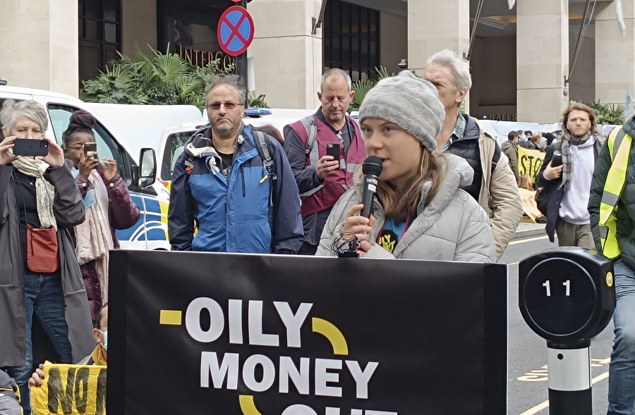 Detenida la activista Greta Thunberg en una protesta en Londres