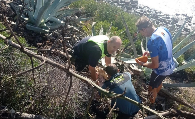 Localizada una mujer de 76 años en una ladera tras 22 horas desaparecida en pleno temporal