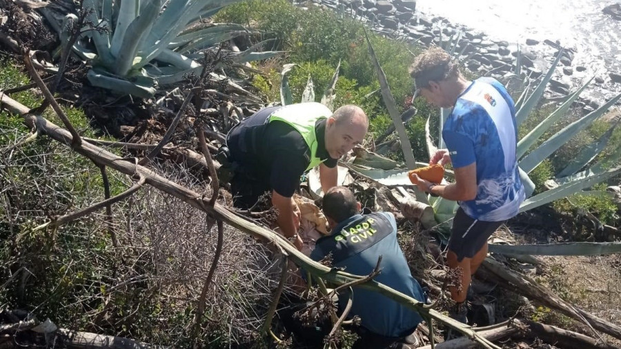 Localizada una mujer de 76 años en una ladera tras 22 horas desaparecida en pleno temporal