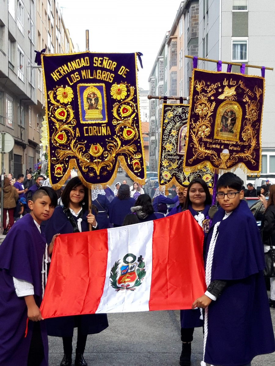 El Señor de los Milagros de Lima reunirá a unos 300 peruanos en la iglesia de San Jorge de A Coruña