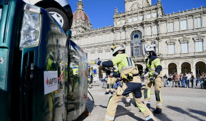 Simulacro de accidente en María Pita