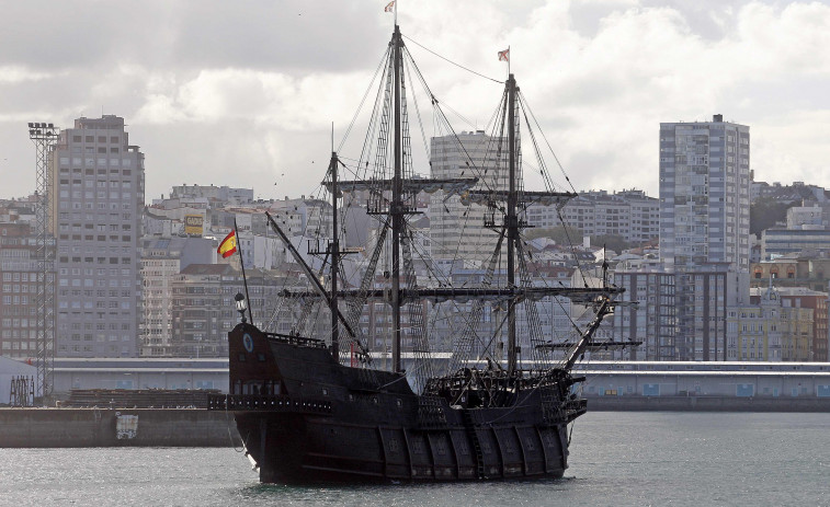 El galeón ‘Andalucía’ puede visitarse este fin de semana en el puerto de A Coruña