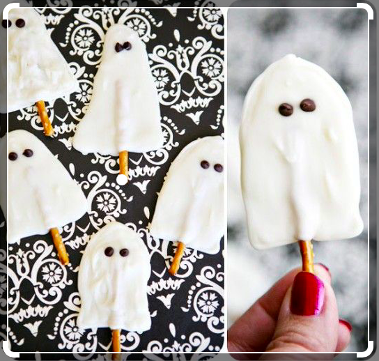 Fantasmas de chocolate blanco 