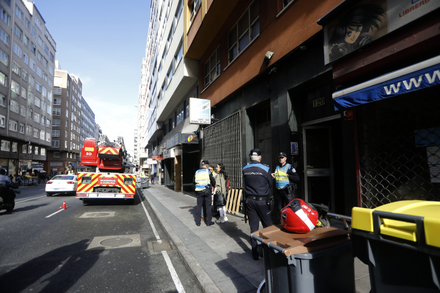Dos personas detenidas en el edificio okupado de la ronda de Nelle, en A Coruña