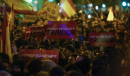 Cientos de personas claman otra noche más contra la amnistía y Sánchez en Ferraz