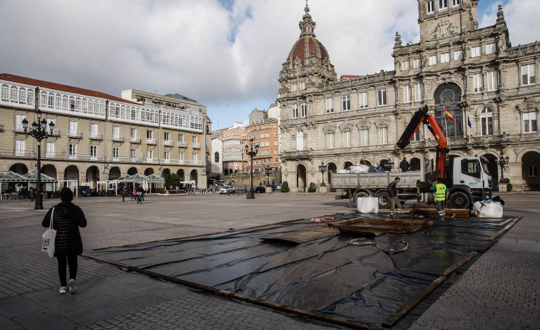 La plaza de María Pita tendrá pista de hielo en Navidad