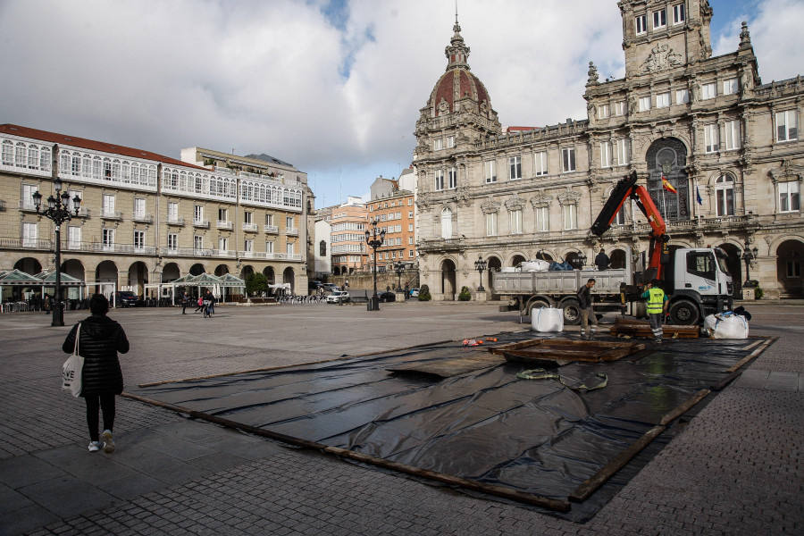 La plaza de María Pita tendrá pista de hielo en Navidad