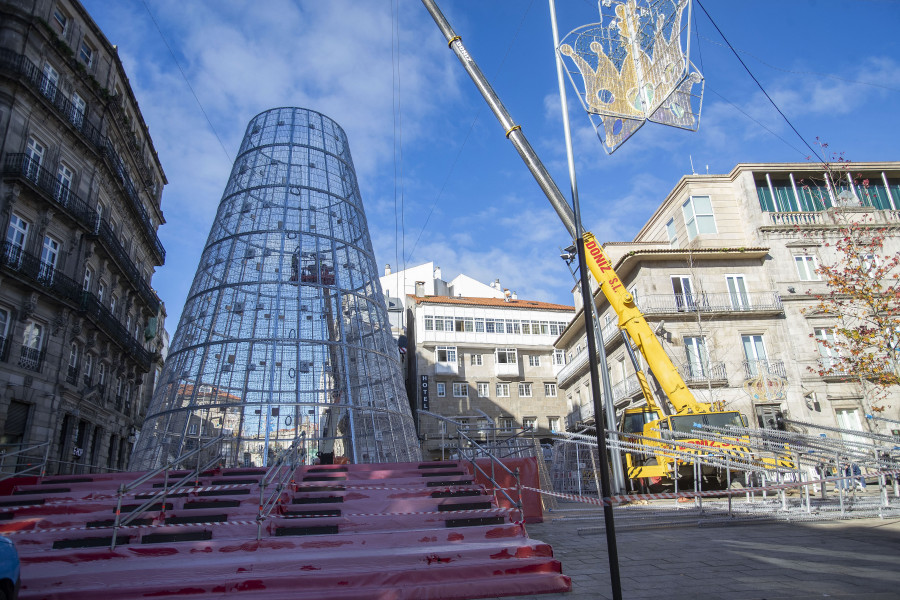 Vigo admite que el montaje de algunas instalaciones navideñas no tiene permiso