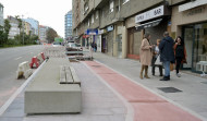 Avanzan las obras del carril bici en la avenida de Arteixo