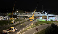 A Coruña recibirá este viernes un nuevo tramo de la pasarela de Pedralonga