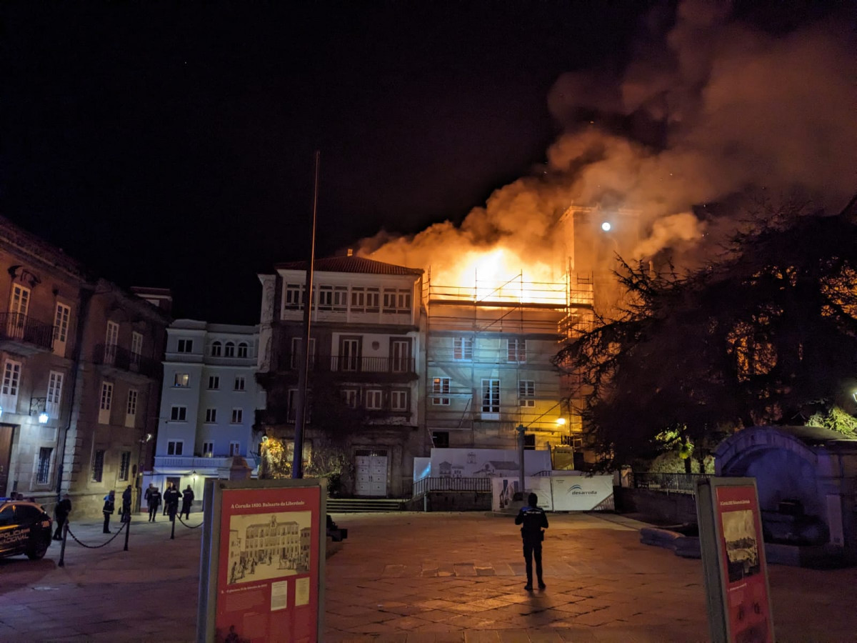 Incendio en la Ciudad Vieja