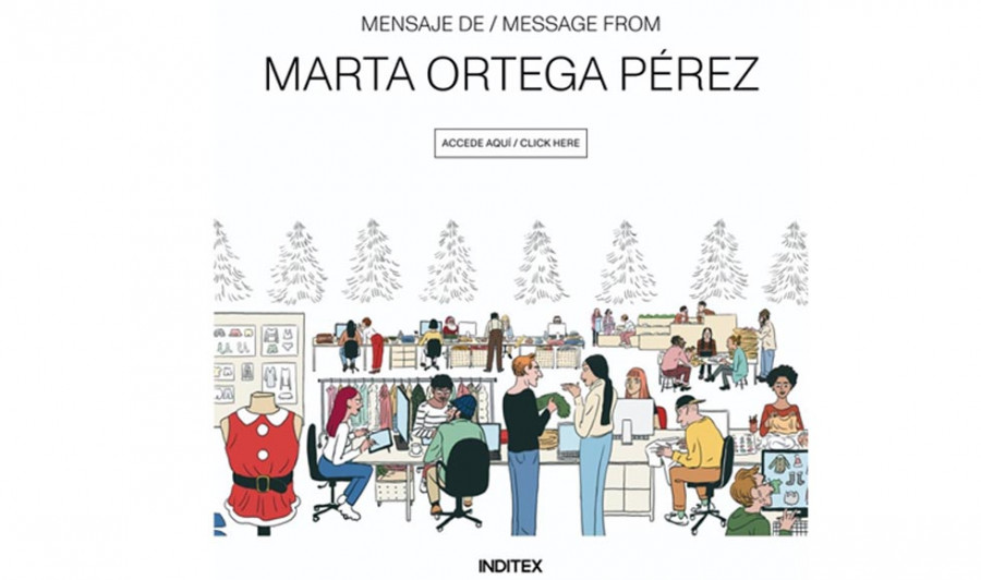 Marta Ortega ha felicitado la Navidad a los más de 160.000 empleados de la compañía