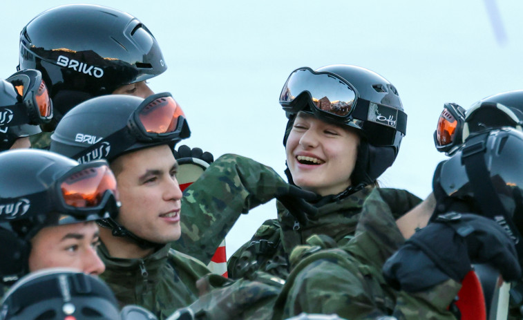 La princesa Leonor participa en ejercicios de montaña y esquí en Aragón