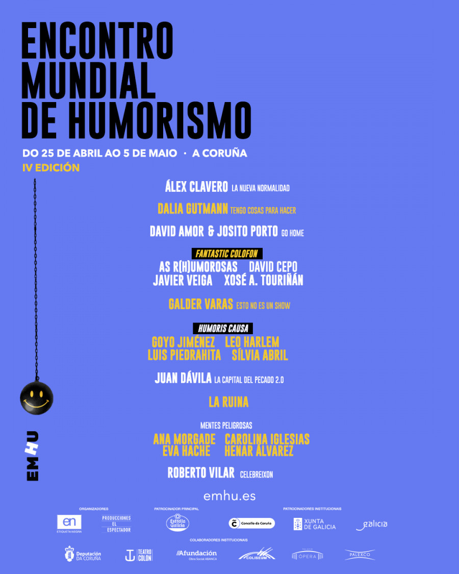 Esta es la programación completa del Encuentro Mundial de Humorismo de A Coruña