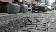 Urbanismo retira de forma progresiva el empedrado de las calles del centro de A Coruña