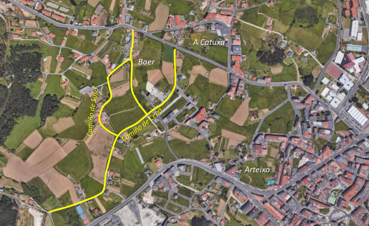 Arteixo construirá una nueva senda peatonal de 1.500 metros entre Candame y Baer