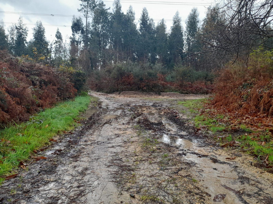 Las críticas por el mal estado de los caminos forestales en Oleiros se extienden a Iñás