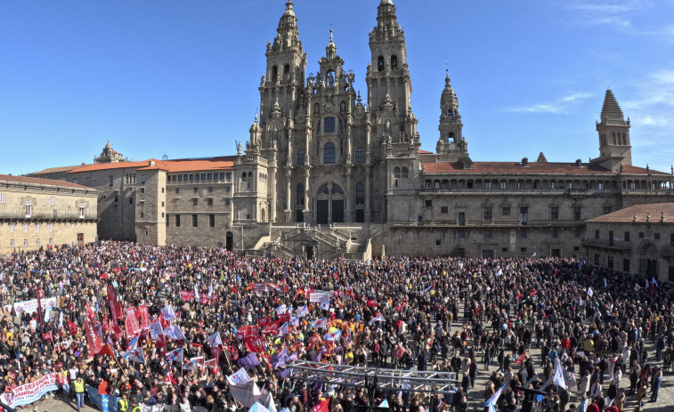 Más de 50.000 personas abarrotarán el Obradoiro para defender la sanidad pública
