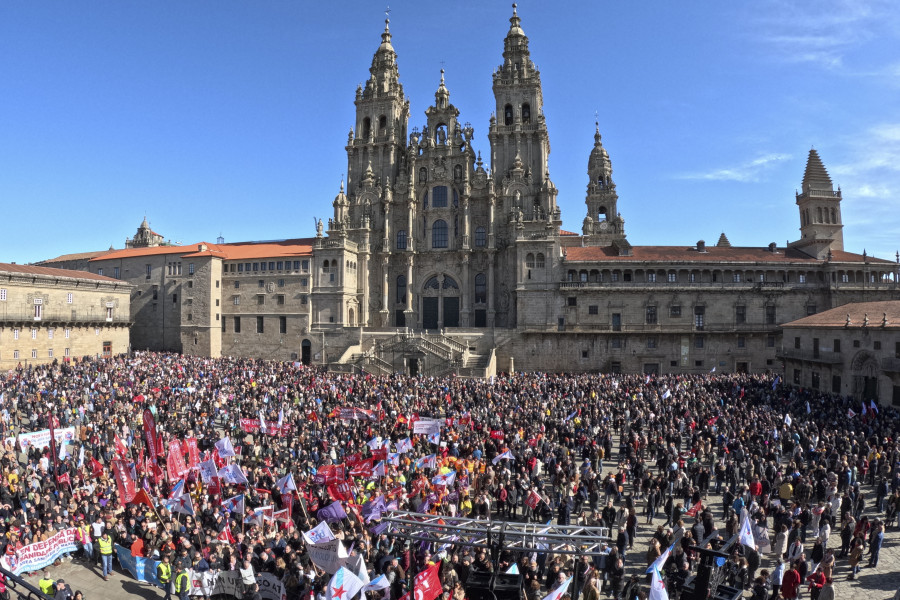 Más de 50.000 personas abarrotarán el Obradoiro para defender la sanidad pública