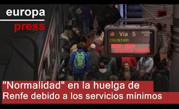 La huelga de Renfe y Adif empieza en Galicia 
