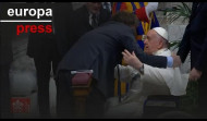 El papa y Milei se abrazan en la canonización de la primera santa argentina
