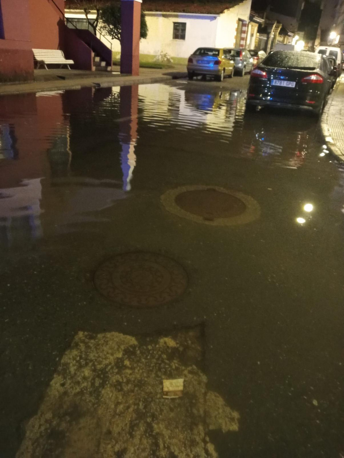 Calle inundada en Betanzos
