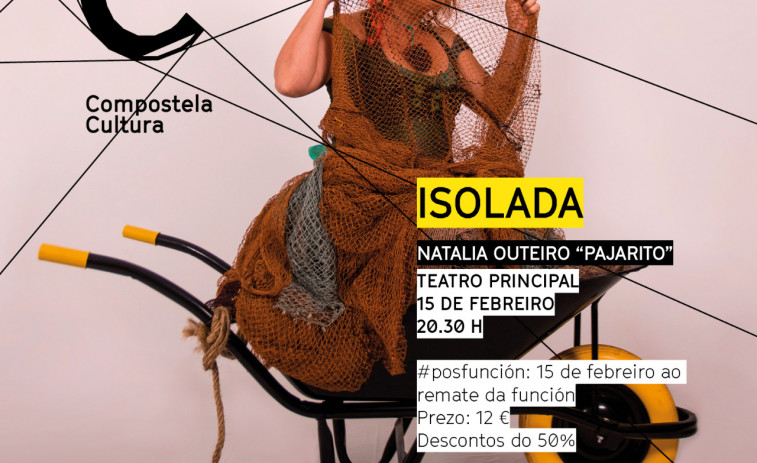 El Teatro Principal recibe esta tarde a Natalia Outeiro y su pieza humorística ‘Isolada’
