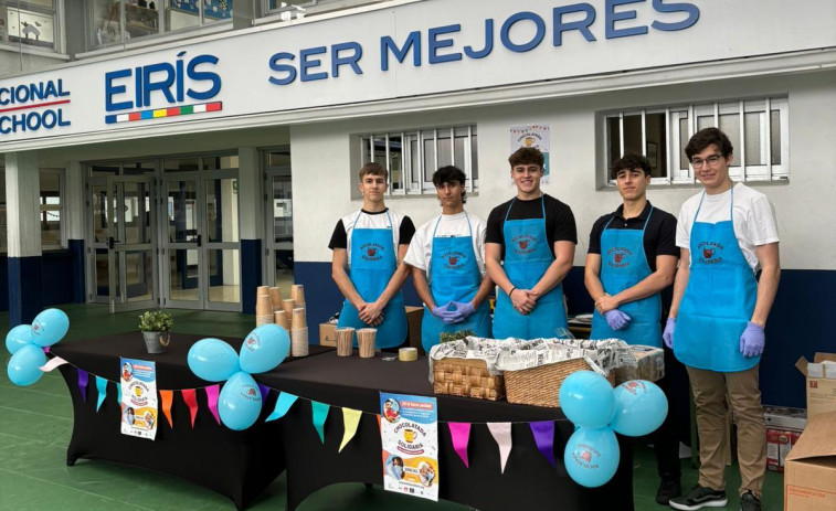 El Colegio Eirís se solidariza con una chocolatada por la investigación del cáncer infantil