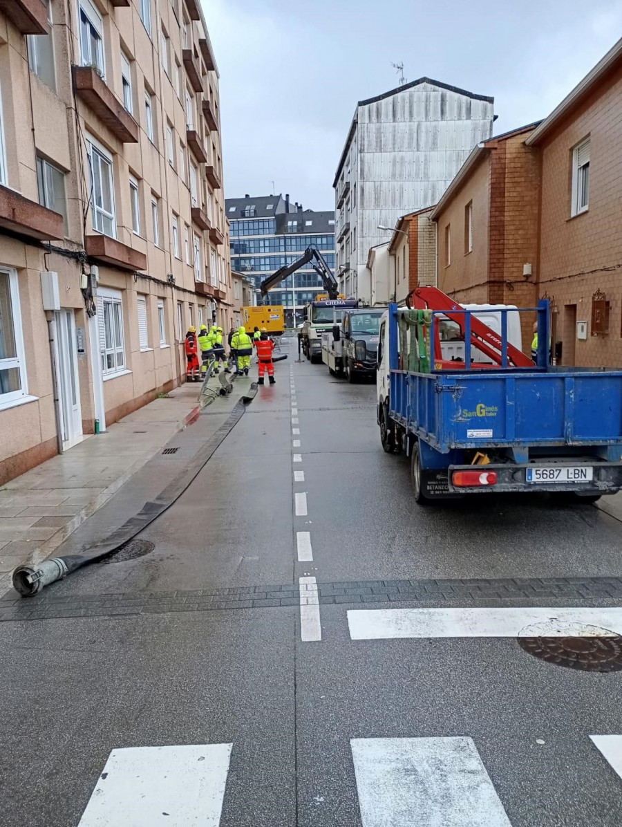 Sada activa el operativo especial ante el riesgo de inundaciones en calles de As Brañas y Cantalarrana