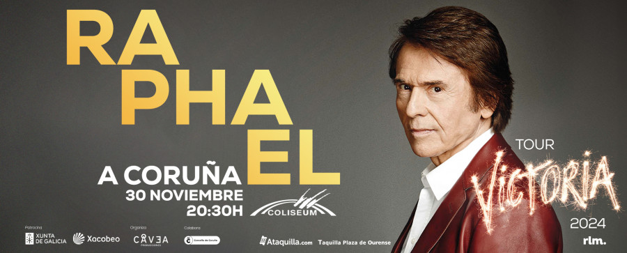 Raphael regresará a A Coruña con un concierto el 30 de noviembre