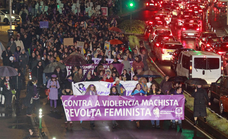 “Por moito que chove o 8M non encolle” en A Coruña