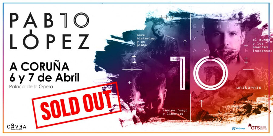 Pablo López agota las entradas para sus dos conciertos en A Coruña