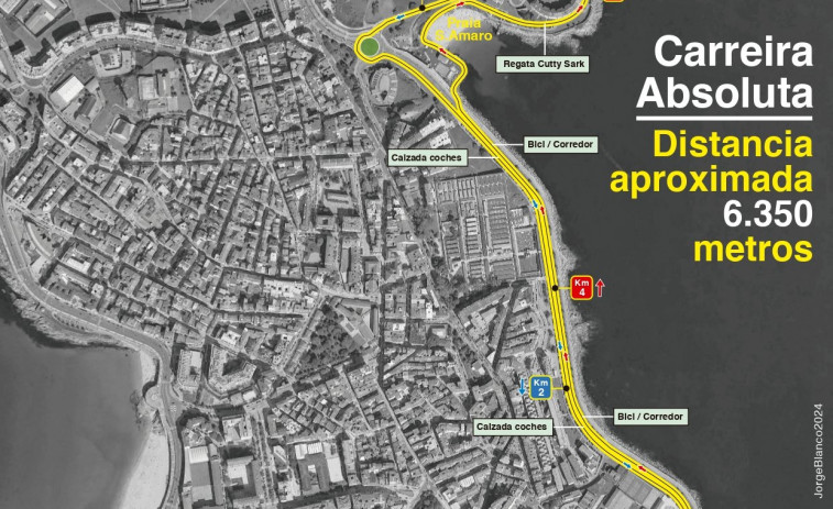 Cortes de tráfico en A Coruña este sábado por la Carrera Popular de la Torre