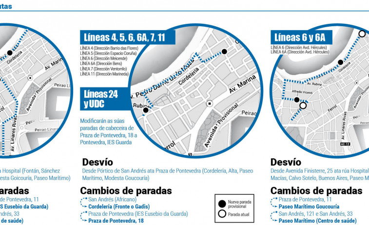 A Coruña se prepara para el corte de tráfico de San Andrés que se prolongará varios meses