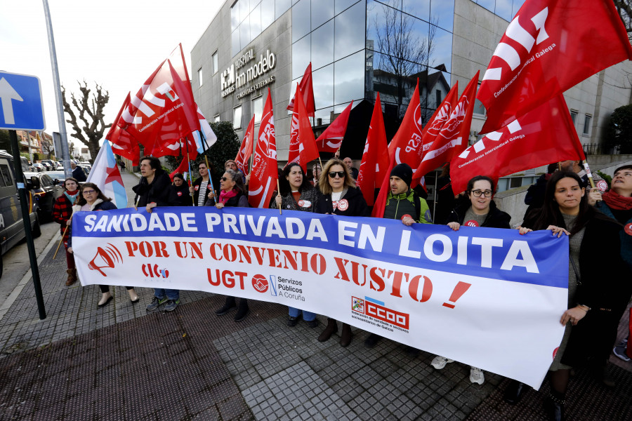 La sanidad privada de A Coruña vuelve a protestar por un convenio "digno"