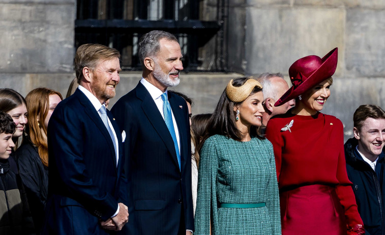 Guillermo y Máxima dan la bienvenida a los reyes de España en su visita a Países Bajos