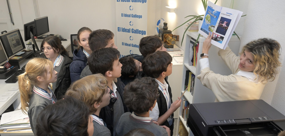 Los alumnos de 5ºB del Compañía de María visitan El Ideal Gallego