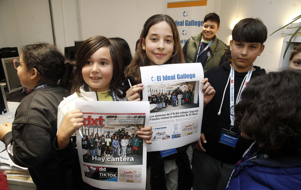 Los alumnos de 5ºB del Sagrada Familia, en El Ideal