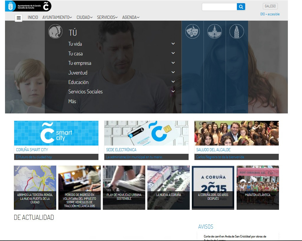 Captura web municipal marzo 2015 @ web archive