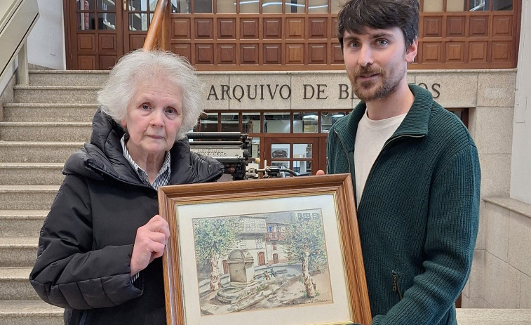 'Feira', un cadro de Rosina Martínez para ampliar a colección do Museo das Mariñas de Betanzos