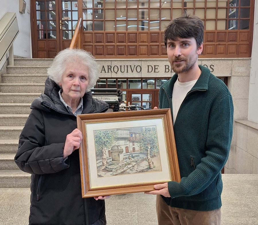 'Feira', un cadro de Rosina Martínez para ampliar a colección do Museo das Mariñas de Betanzos