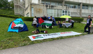 Acampada en la Universidad de A Coruña para apoyar al pueblo palestino