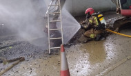Una fuga de gas junto al colegio Cristo Rey moviliza a Emergencias de Oleiros