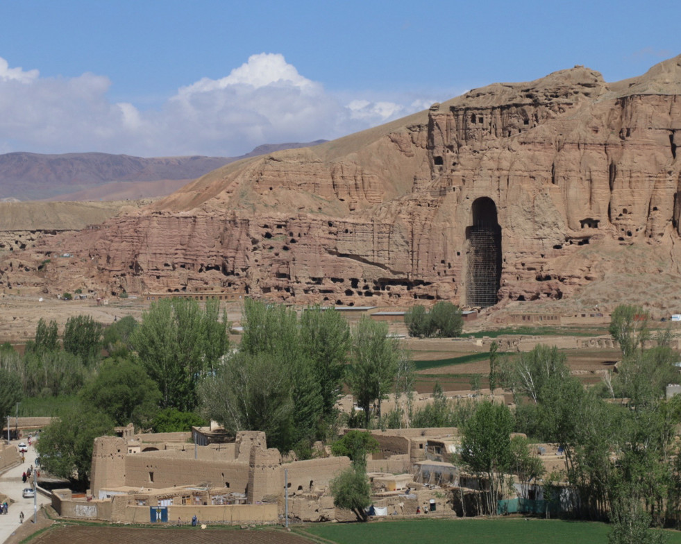 Bamyan (Afghanistan), 18/05/2024.- The ruins of a 1,500-year-old Buddha statue in Bamiyan, Afghanistan, 18 May 2024. Three Spanish nationals were killed in an attack in Bamyan, capital of the homonymo