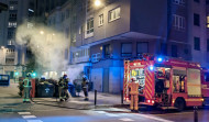 Otra noche de contenedores en llamas en A Coruña