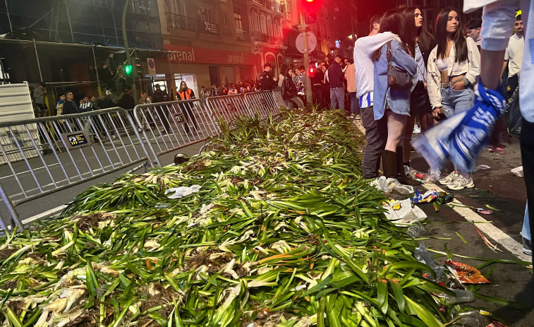 A Coruña vivió una celebración del ascenso del Deportivo casi sin incidentes